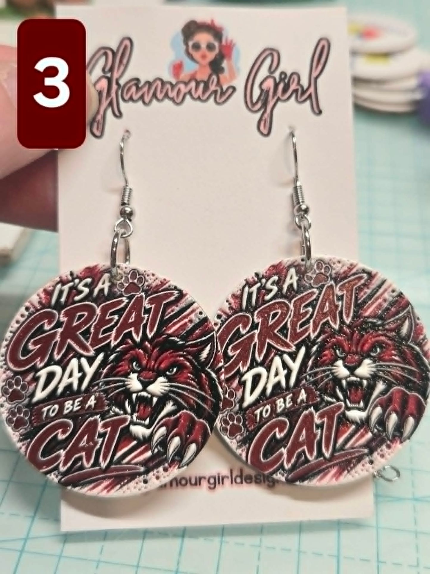 Great Day to Be a Cat Earrings