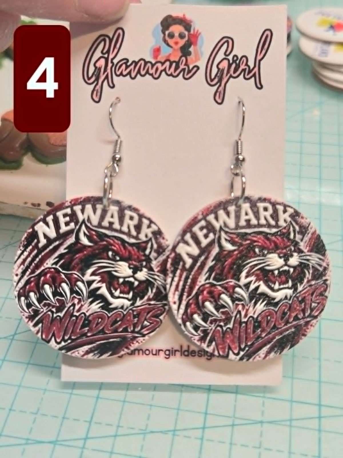 Newark Wildcats Claws Earrings