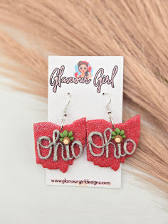 Ohio Script State Earrings