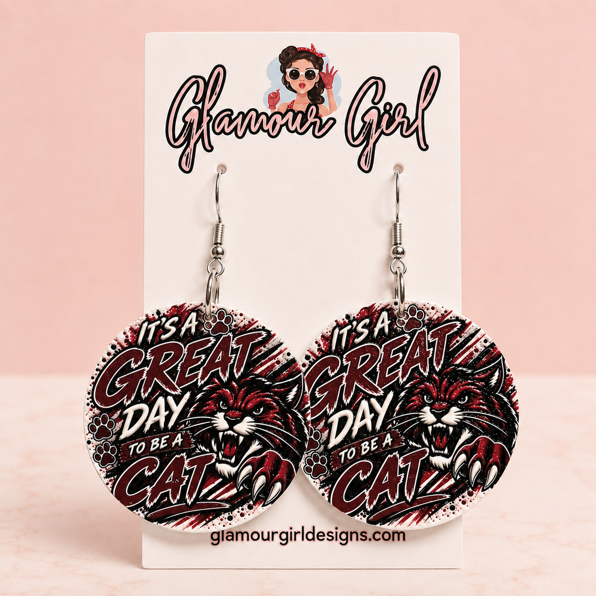 Great Day to Be a Cat Earrings