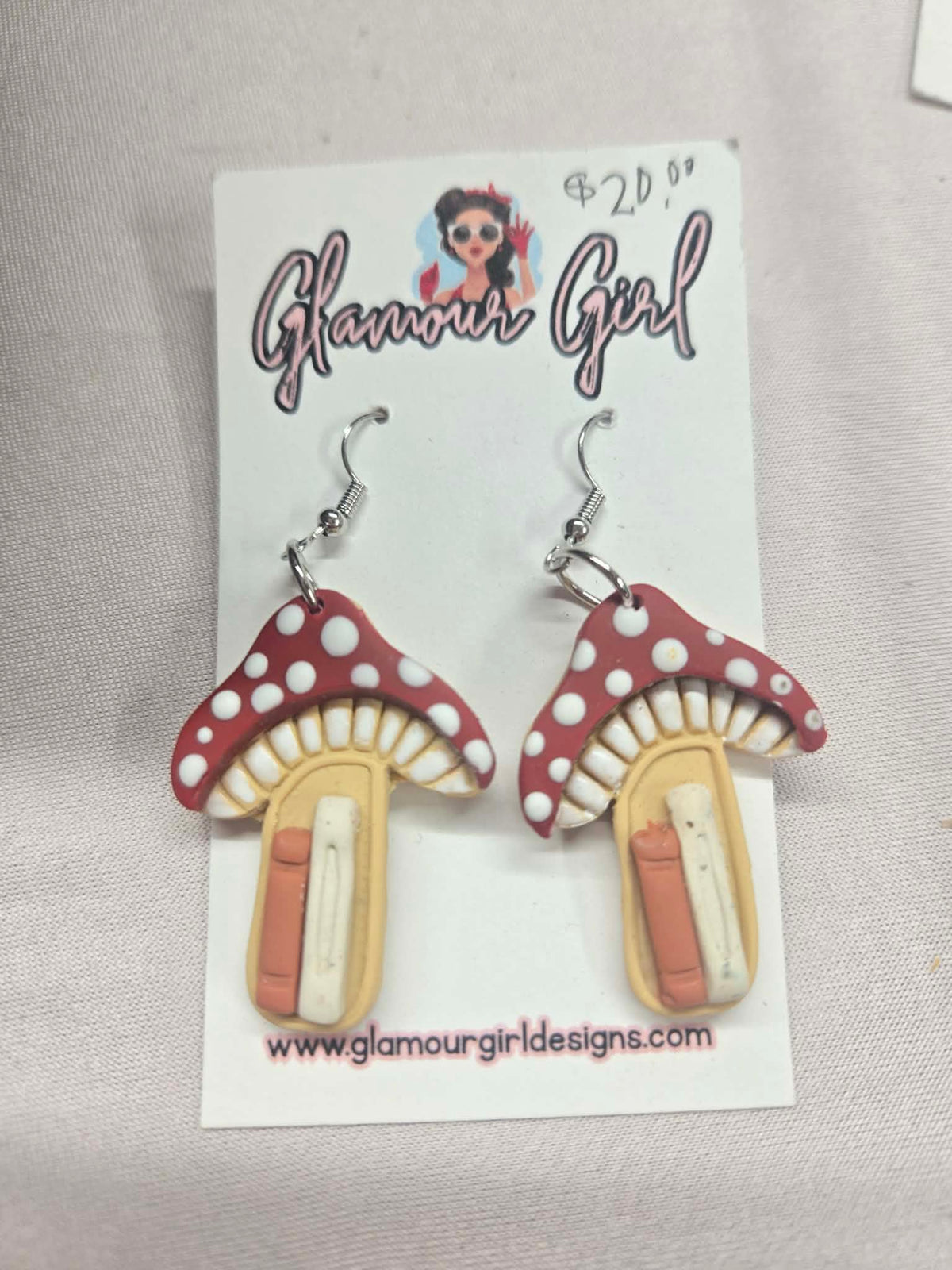 Mushroom & Book Earrings