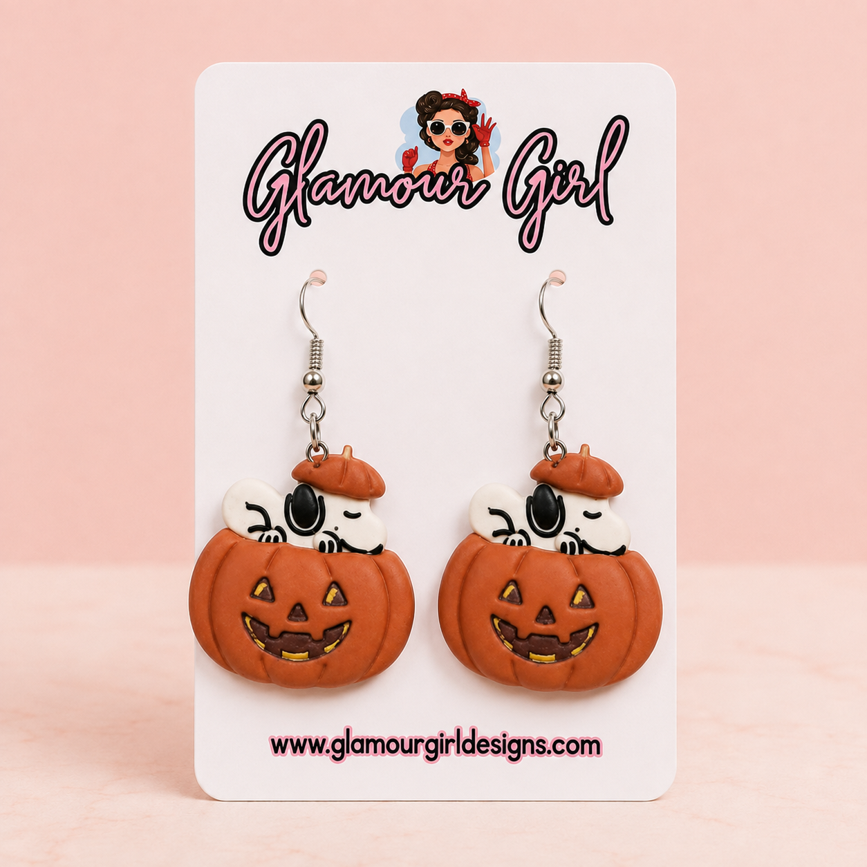 Snoopy Jack-o’-Lantern Earrings