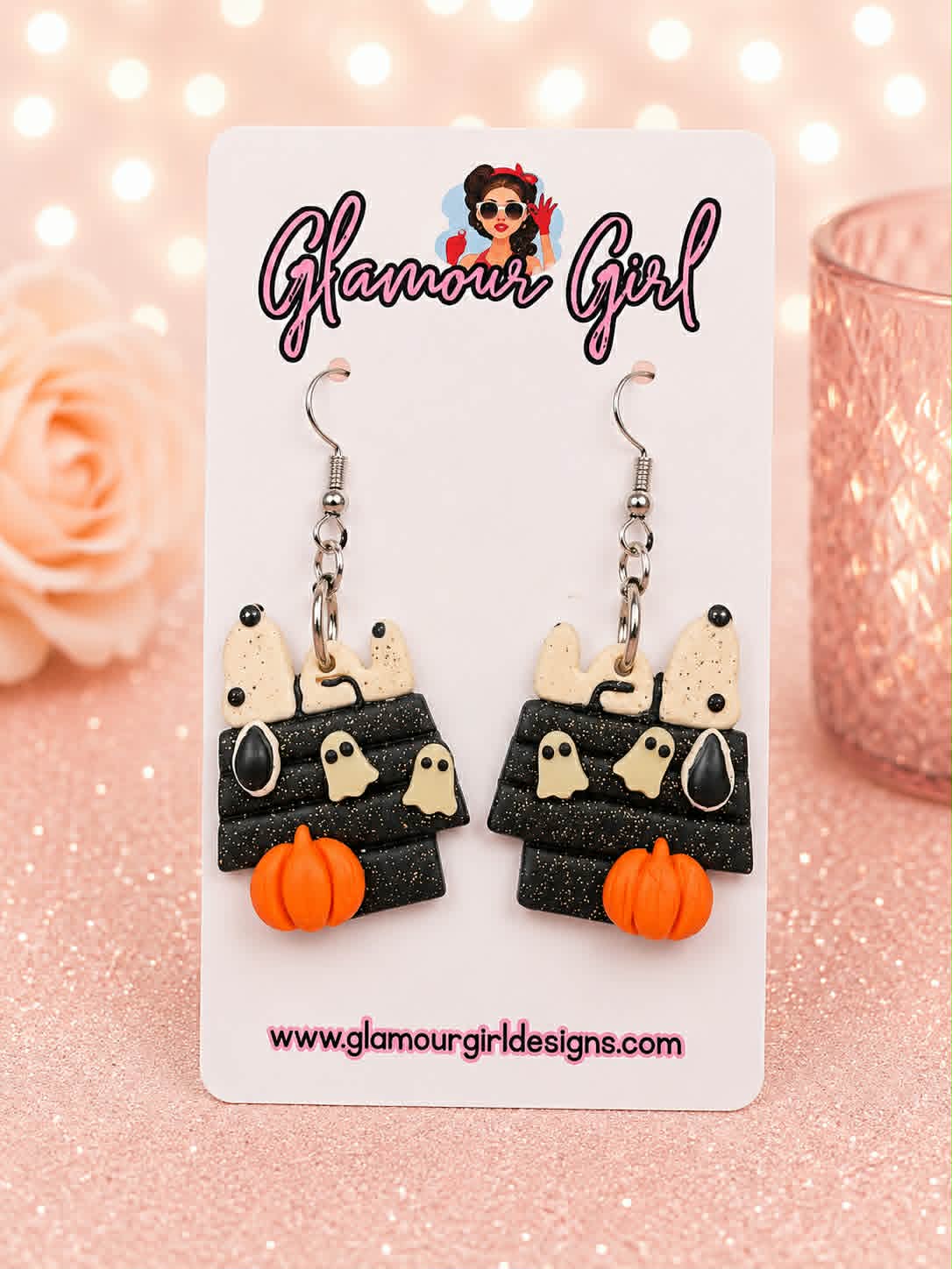 Snoopy Ghost Doghouse Earrings