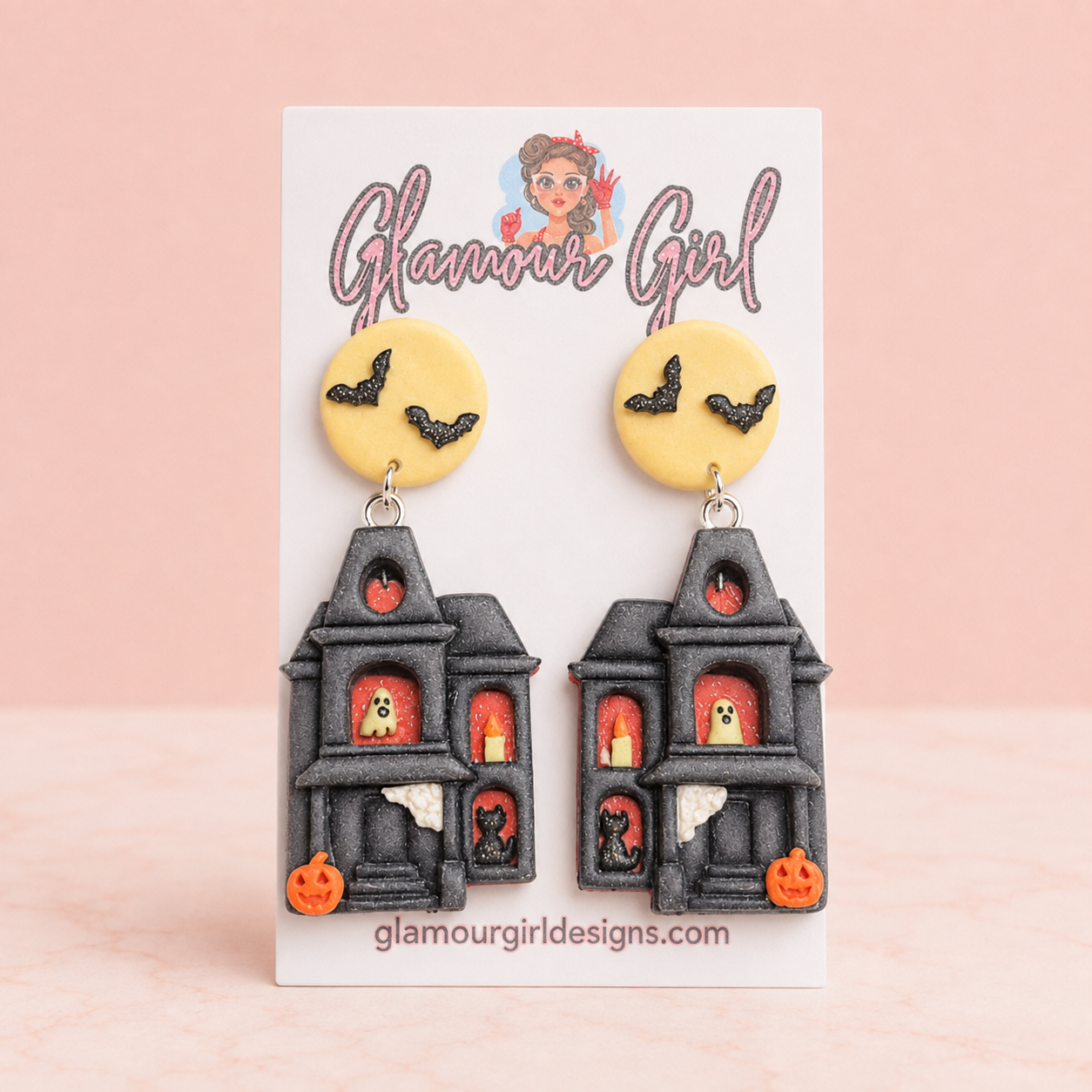 Haunted House Halloween Earrings