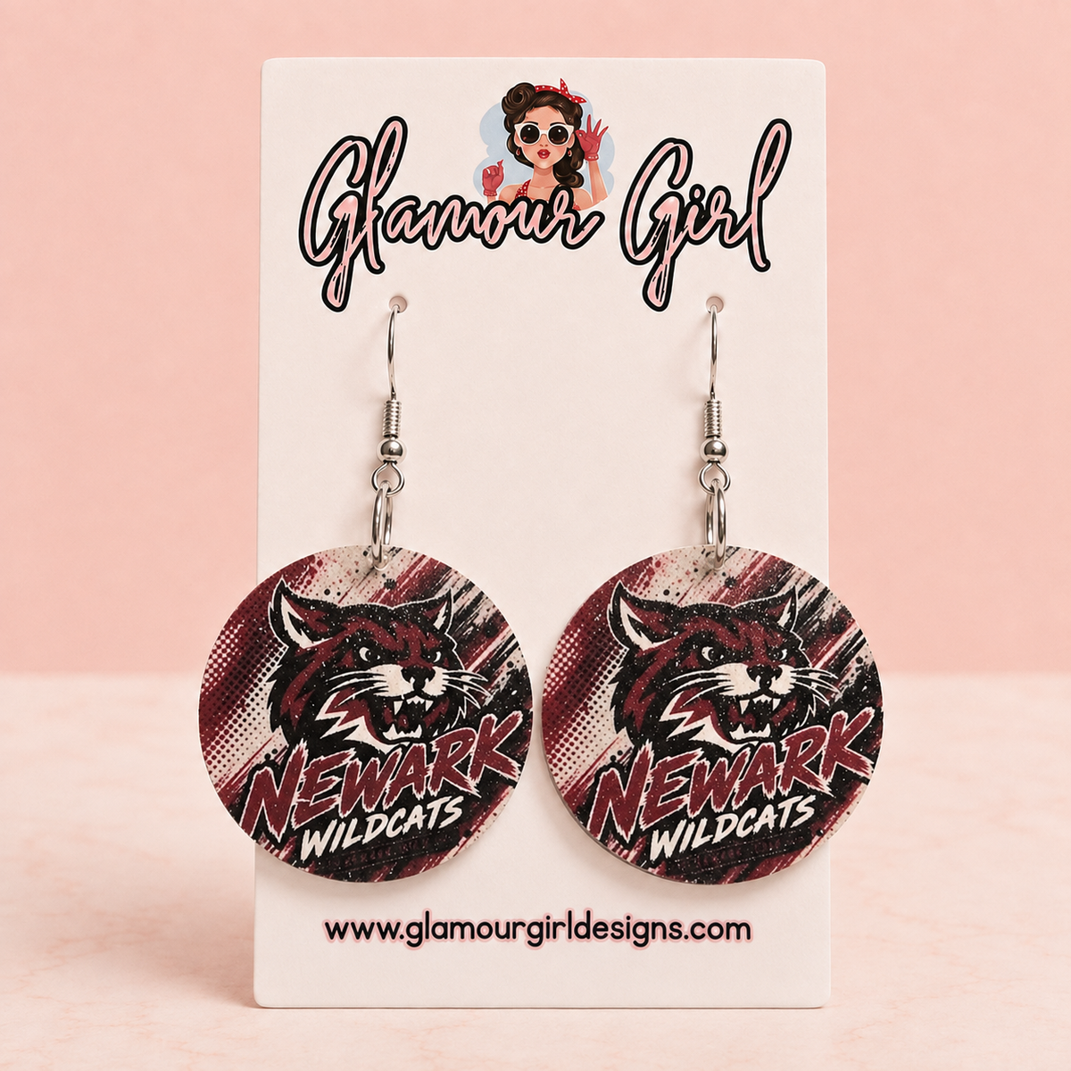 Newark Wildcats Splatter Earrings