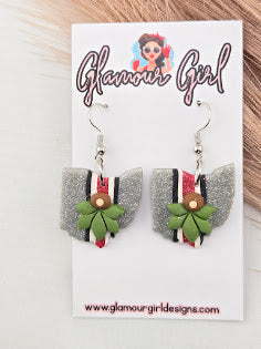 Buckeye Bow Earrings