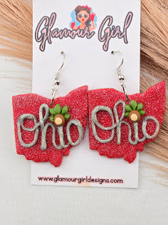 Ohio Script State Earrings