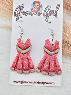 Scarlet & Gray Cheer Dress Earrings