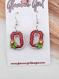 Buckeye Block O Earrings
